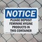 Signmission Please Deposit Feminine Hygiene Products, 10 in W x Rectangle, Plastic OS-2PACK-NS-P-710-L-17362 - alternate 7